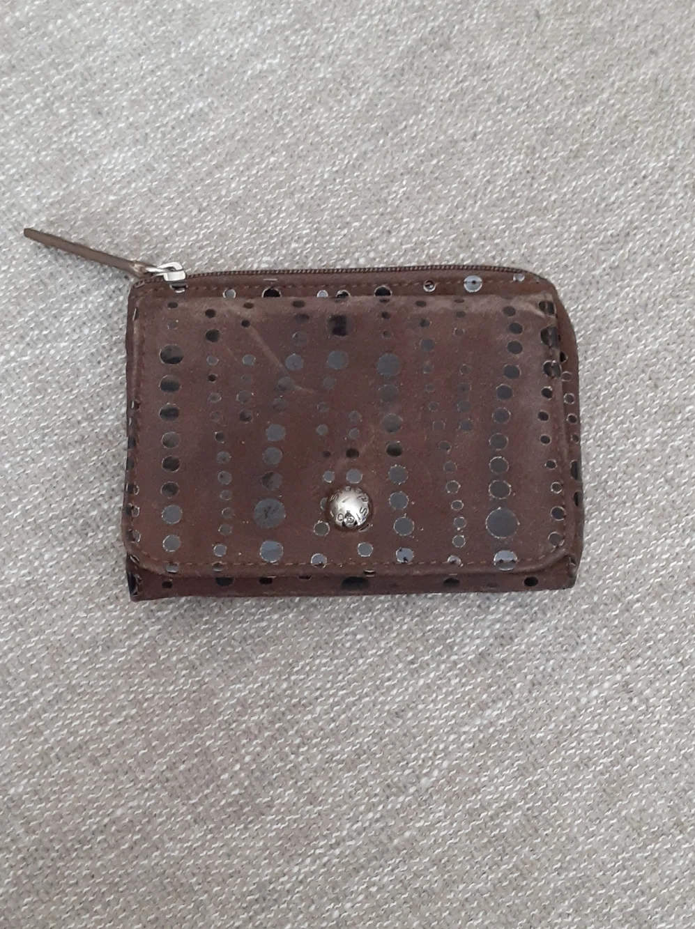 Lodis brown Suede leather Small wallet